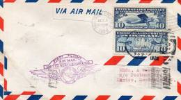 First Flight Air Mail USA To Mexico 1928 Cover - 1c. 1918-1940 Storia Postale