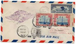 First Flight Air Mail USA To Mexico 1928 Cover - 1c. 1918-1940 Brieven