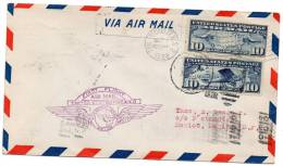 First Flight Air Mail USA To Mexico 1928 Cover - 1c. 1918-1940 Briefe U. Dokumente