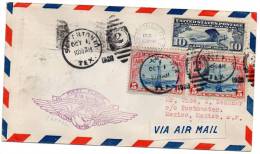First Flight Air Mail USA To Mexico 1928 Cover - 1c. 1918-1940 Storia Postale