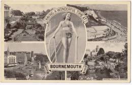 Swimming " Having  Wonderful Time" Sport, Costume, Pavilion Garden, The Square, Garden In Bournemouth, England  Postcard - Natation