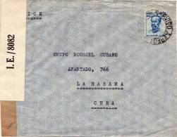 BRESIL CENSURE IE 8082 POUR  LA HAVANE CUBA DES ANNEES 30 - A VOIR - Briefe U. Dokumente