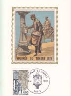 FRANCE - CARTE MAXIMUM SUR SOIE - 1978 - JOURNEE DU TIMBRE  - TIMBRE N°2004 - Unclassified