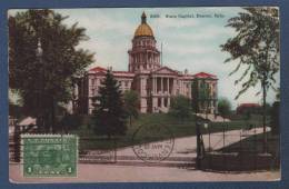 CP COLORISEE STATE CAPITOL DENVER Colo. - CIRCULEE EN 1915 - N° 9509 H-H-T- CO - Denver