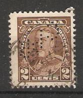 Canada  King George V  (o)  Perfin CPR - Perfin