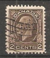 Canada  King George V  (o)  Perfin CPR - Perfin