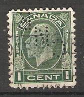 Canada  King George V  (o)  Perfin CNR - Perfin