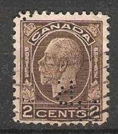 Canada  King George V  (o)  Perfin CNR - Perfins