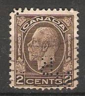 Canada  King George V  (o)  Perfin CNR - Perforés