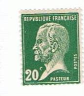 0,20 Pasteur Yvert 172, ** - 1922-26 Pasteur