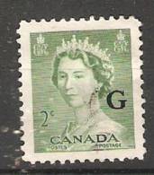 Canada  Queen Elizabeth II  (o)  Optd. G - Opdrukken