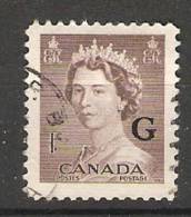 Canada  Queen Elizabeth II  (o)  Optd. G - Overprinted