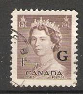 Canada  Queen Elizabeth II  (o)  Optd. G - Aufdrucksausgaben