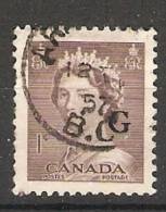 Canada  Queen Elizabeth II  (o)  Optd. G - Overprinted