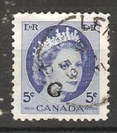 Canada  Queen Elizabeth II  (o)  Optd. G - Overprinted