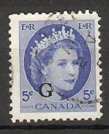 Canada  Queen Elizabeth II  (o)  Optd. G - Sobrecargados