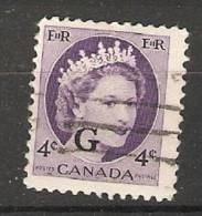 Canada  Queen Elizabeth II  (o)  Optd. G - Sobrecargados