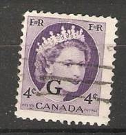 Canada  Queen Elizabeth II  (o)  Optd. G - Surchargés