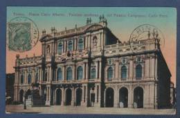 PIEMONTE - CP TORINO - PIAZZA CARLO ALBERTO - FACCIATA MODERNA DEL PALAZZO CARIGNANO CARLO FERRI - 1915 - ESCLUSIVA GBT - Palazzo Carignano