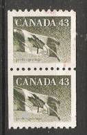 Canada  1992  Definitives; Flag  (o) - Coil Stamps