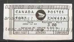 Canada  2002  ATM Label (o) - Viñetas De Franqueo - Stic'n'Tic