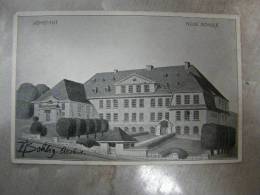 Jöhstadt - Neue Schule  -handstamp  Bahnhof Jöhstadt -Wolkenstein - 1915   D102368 - Jöhstadt