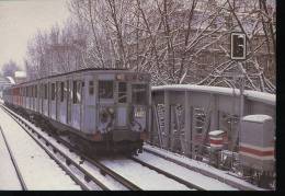 Rame Sprague  Grise --- La Ligne N° 2 Sous La Neige , 13 Fevrier 1978 - U-Bahnen