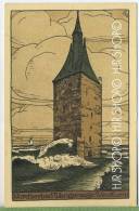 Nordseebad Wangerooge, Westturm (Steinzeichnung)  Verlag: H. Schröder, Wangerooge  POSTKARTE ,  Unbenutzte Karte - Wangerooge