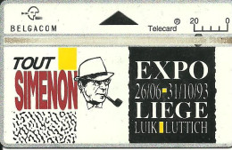 Belgium: Belgacom 326E Tout Simenon - Expo Liège - Zonder Chip