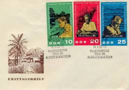 Germany DDR 1965 FDC 90th Anniversary Birthday Of Albert Schweitzer Nobel Prize For Peace 1952 - Albert Schweitzer