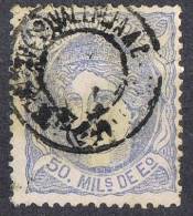 Sello 50 Mils Alegoria 1870, Fechador AMBULANTE Valencia, Num 107 º - Gebraucht