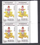 N° 2202a ** En Paire Verticale Dans Un Bloc De4 - Cote : 30 € - Unused Stamps