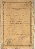 CERTIFICAT De BONNE CONDUITE 15e Régiment De Tirailleurs Algériens 3é Bataillon , Fait à MEKNÈS  EN 1920 - Diplomas Y Calificaciones Escolares