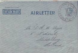 Australia   1950 A 3  King George VI  Used Aerogramme - Aerogrammi