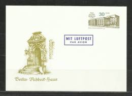 TOP!! BERLIN * RIBBECK-HAUS * GANZSACHE MIT LUFTPOSTSTEMPEL * 1987 * POSTFRISCH  **!! - Postcards - Mint