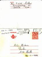 B03 - Entier Postal Belge - Enveloppe Lettre - 28-01-1982 - Ostende Vers Halle - Cartes-lettres