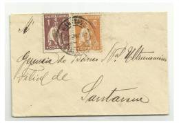 PORTUGAL - Small Letter - Error Ceres - VCC Nº XXXVII - Circulated In Santarem - Cartas & Documentos