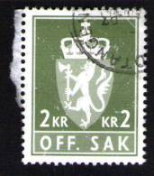 NORVEGE Oblitération Ronde Used Stamp 2 KR OFF. SAK - Abarten Und Kuriositäten