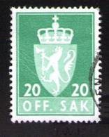 NORVEGE Oblitération Ronde Used Stamp 20 OFF. SAK - Varietà E Curiosità