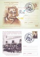 Nobel Prize In Physics;Albert Einstein 2005 COVERS STATIONERY 2X OBLITERATION CLUJ-NAPOCA ROMANIA. - Albert Einstein