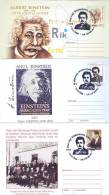 Nobel Prize In Physics;Albert Einstein 2005 COVERS STATIONERY 3X OBLITERATION BACAU, ROMANIA. - Albert Einstein