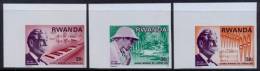 Rwanda 1976 Complete Issue World Leprosy Day Albert Schweitzer Nobel Prize For Peace 1952 Not Perfored MNH - Albert Schweitzer