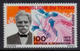 Chad 1966 100 F. Air Mail Stamp Albert Schweitzer Nobel Prize For Peace 1952 MNH - Albert Schweitzer