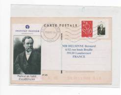 TIMBRE  DE L INSTITUT PASTEUR SUR LETTRE - Cartas & Documentos