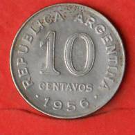 ARGENTINA  10  CENTAVOS  1956   KM# 51  -    (1734) - Argentine