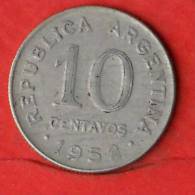 ARGENTINA  10  CENTAVOS  1952   KM# 47  -    (1735) - Argentina