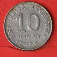 ARGENTINA  10  CENTAVOS  1956   KM# 51  -    (1736) - Argentina