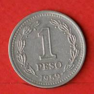 ARGENTINA  1  PESO  1959   KM# 57  -    (1741) - Argentina