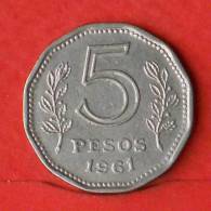 ARGENTINA  5  PESO  1961   KM# 59  -    (1742) - Argentina