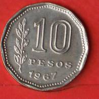 ARGENTINA  10  PESO  1967   KM# 60  -    (1747) - Argentina